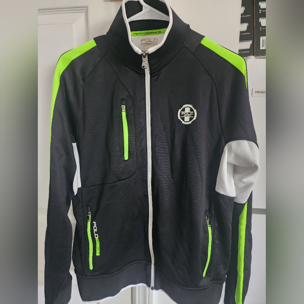 Polo by Ralph Lauren Black and Green Performance Jacket